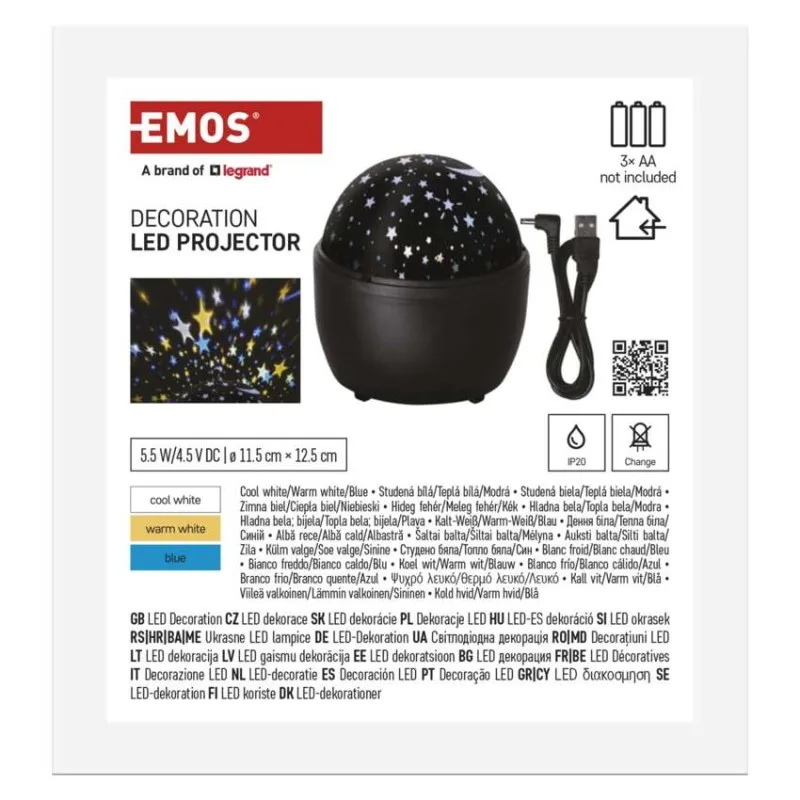 LED dekoratívny projektor – hviezdy, 3× AA, vnút. – Obrázok 5