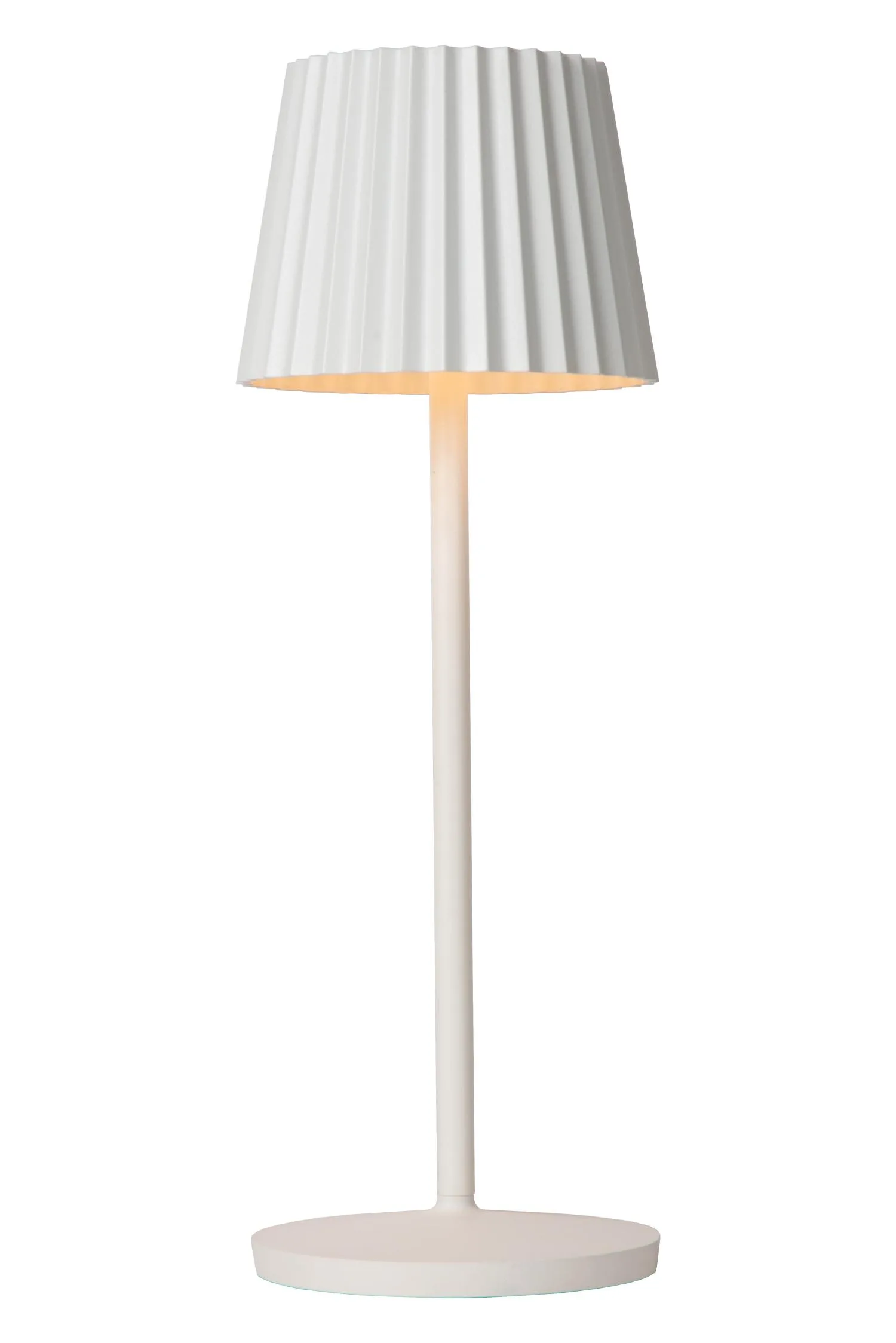 JUSTINE – Nabíjateľná stolná lampa do interiéru/exteriéru – Akumulátor – Stmievateľné LED – 1x2 W, 2700 K – IP54 – S bezdrôtovou nabíjacou podložkou – Čierna