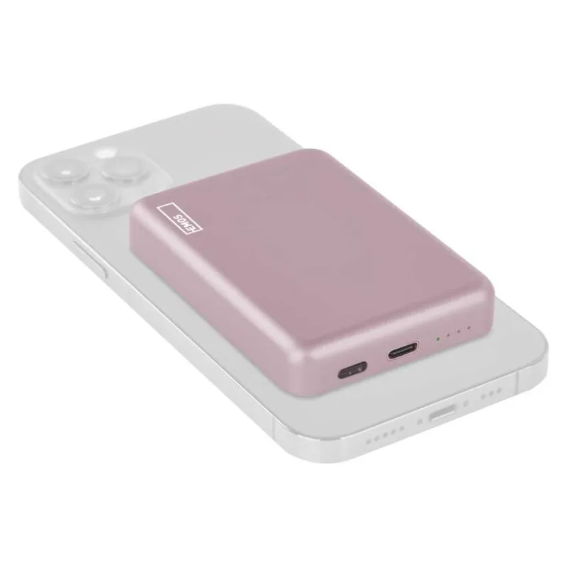 Power bank EMOS WI 522, 5 000 mAh, 20 W+Wireless, lososová – Obrázok 19