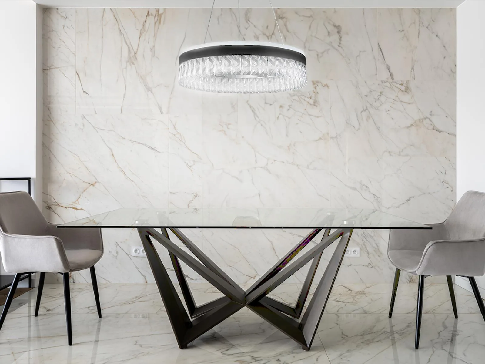 LED luxusné závesné krištáľové svietidlo s diaľkovým ovládačom 90W - TA2300/B – Obrázok 3