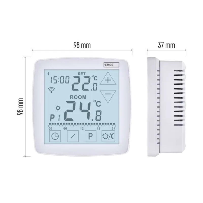 Izbový programovateľný drôtový WiFi GoSmart termostat P56S01 – Obrázok 11