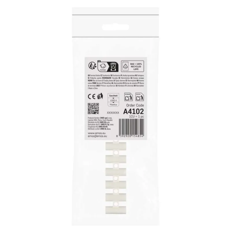 Skrutková svorkovnica 12× 4–6mm2, 450 V, biela – Obrázok 10