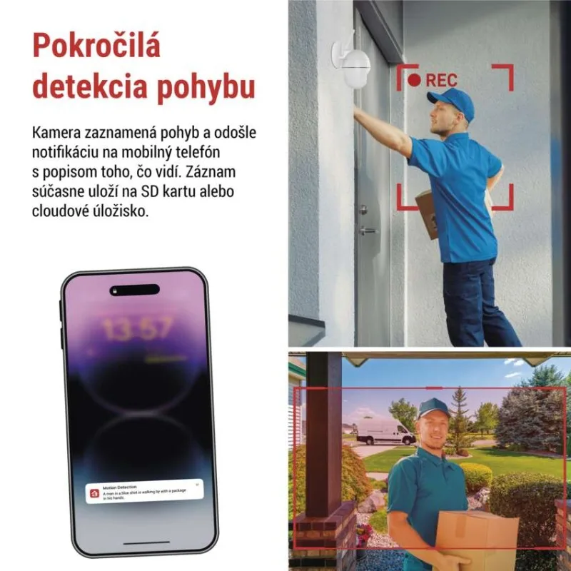GoSmart Vonkajšia batériová kamera IP-1150 SNAP s WiFi a solárnym panelom – Obrázok 5