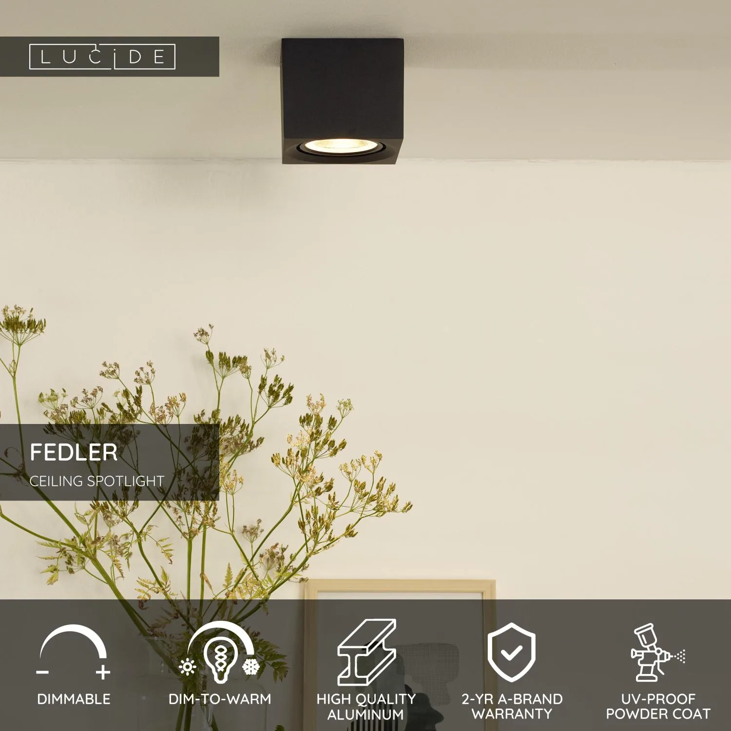 FEDLER – Stropný bodový svietidlo – LED s reguláciou teploty svetla – GU10 (ES111) – 1x12 W, 2200 K/3000 K – Obrázok 3