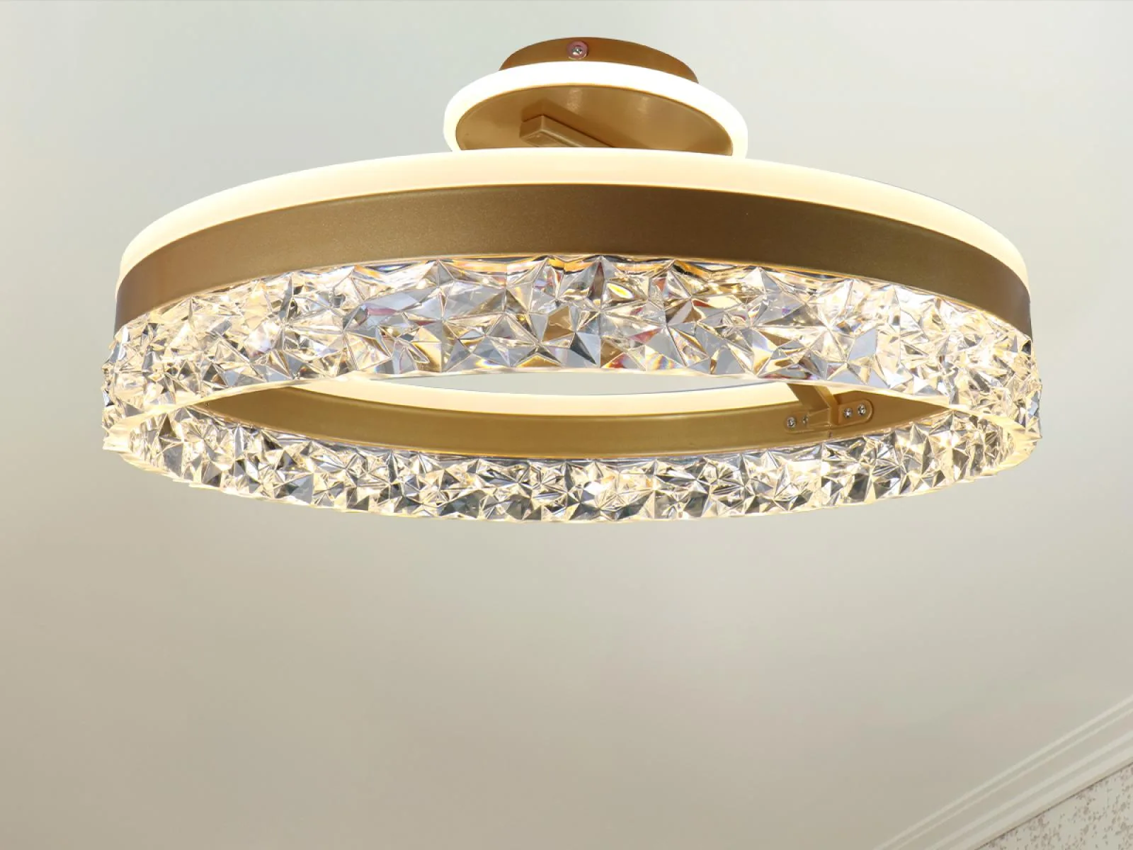 LED luxusné stropné krištáľové svietidlo s diaľkovým ovládačom 85W - TA1306/G – Obrázok 2