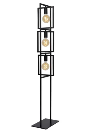 LUUK – Stojaca lampa – 3xE27 – Čierna