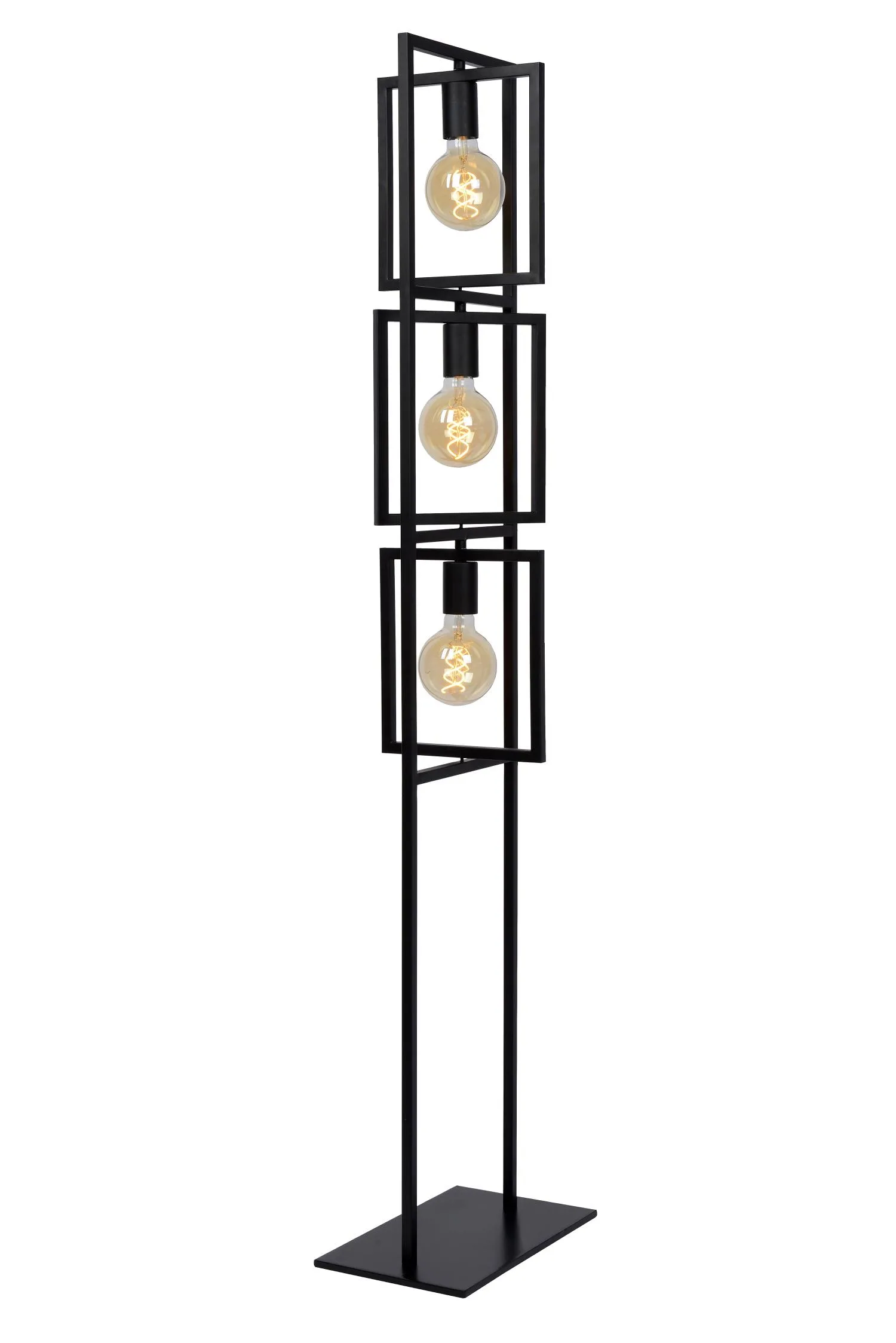 LUUK – Stojaca lampa – 3xE27 – Čierna