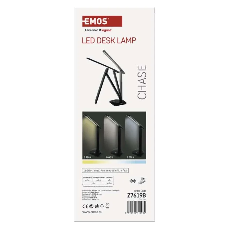 LED stolná lampa CHASE, čierna – Obrázok 14
