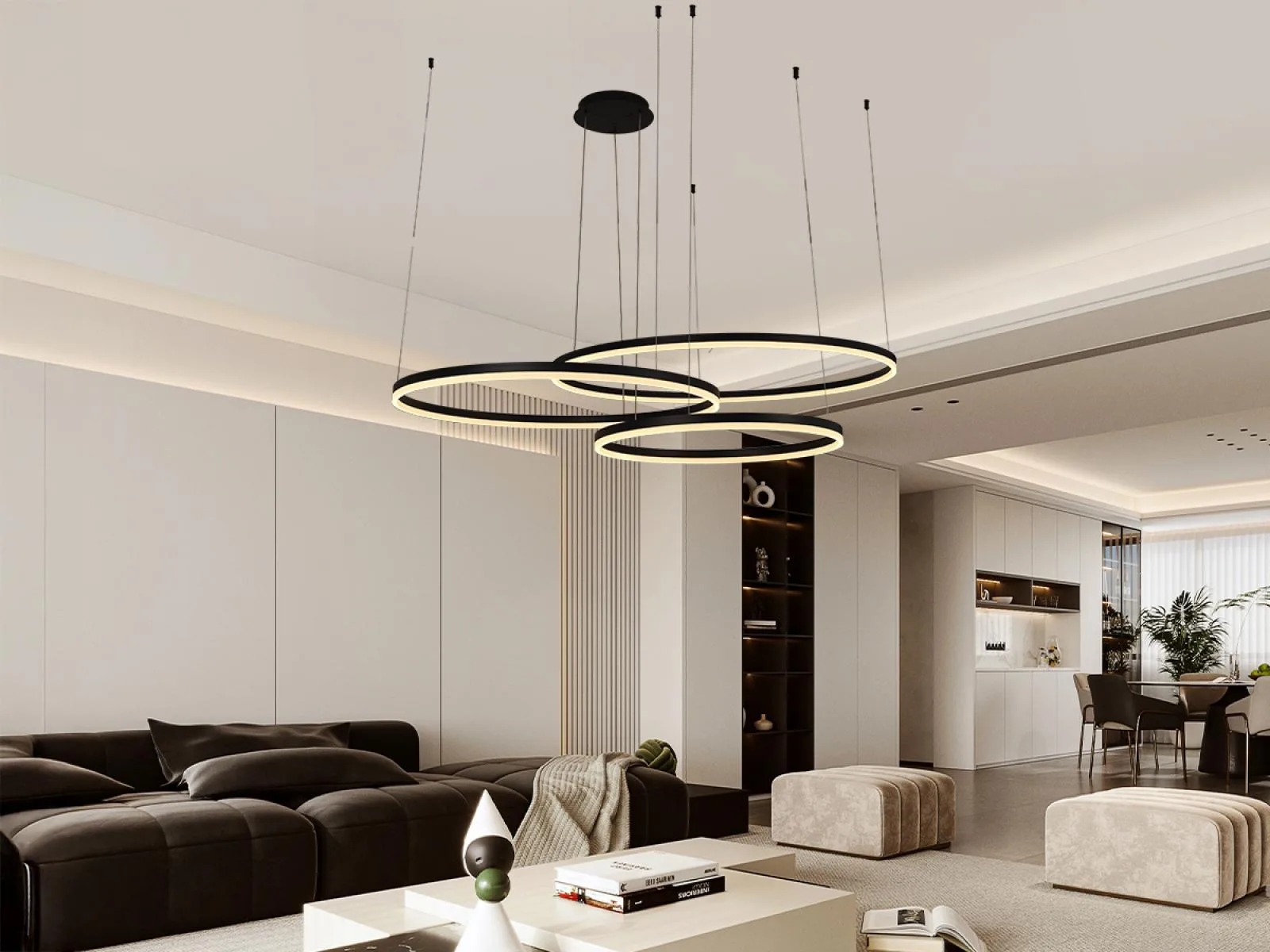 LED závesné svietidlo + diaľkový ovládač 170W - J4385/B – Obrázok 5