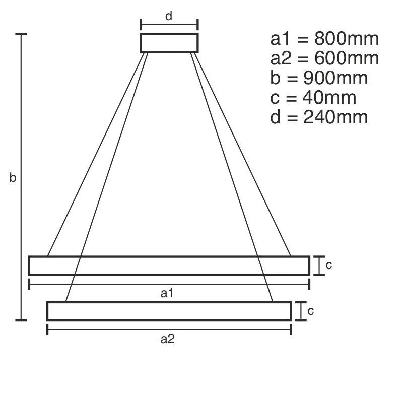 LED visiace svietidlo + diaľkový ovládač 100W - J4311/S – Obrázok 2