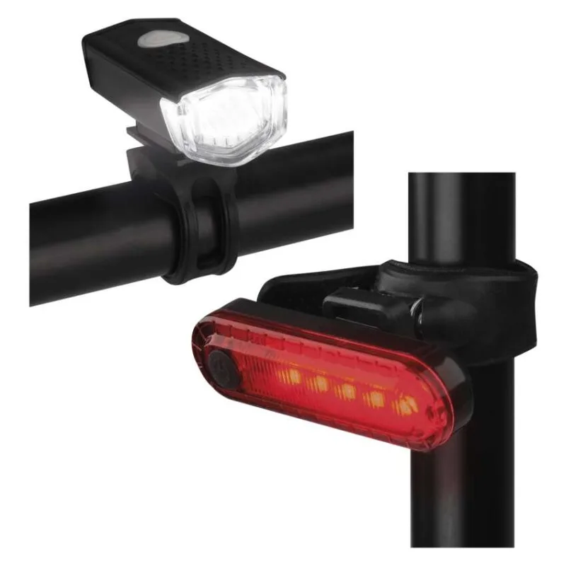 LED predné + zadné nabíjacie svietidlo na bicykel P3923, 90 lm – Obrázok 13