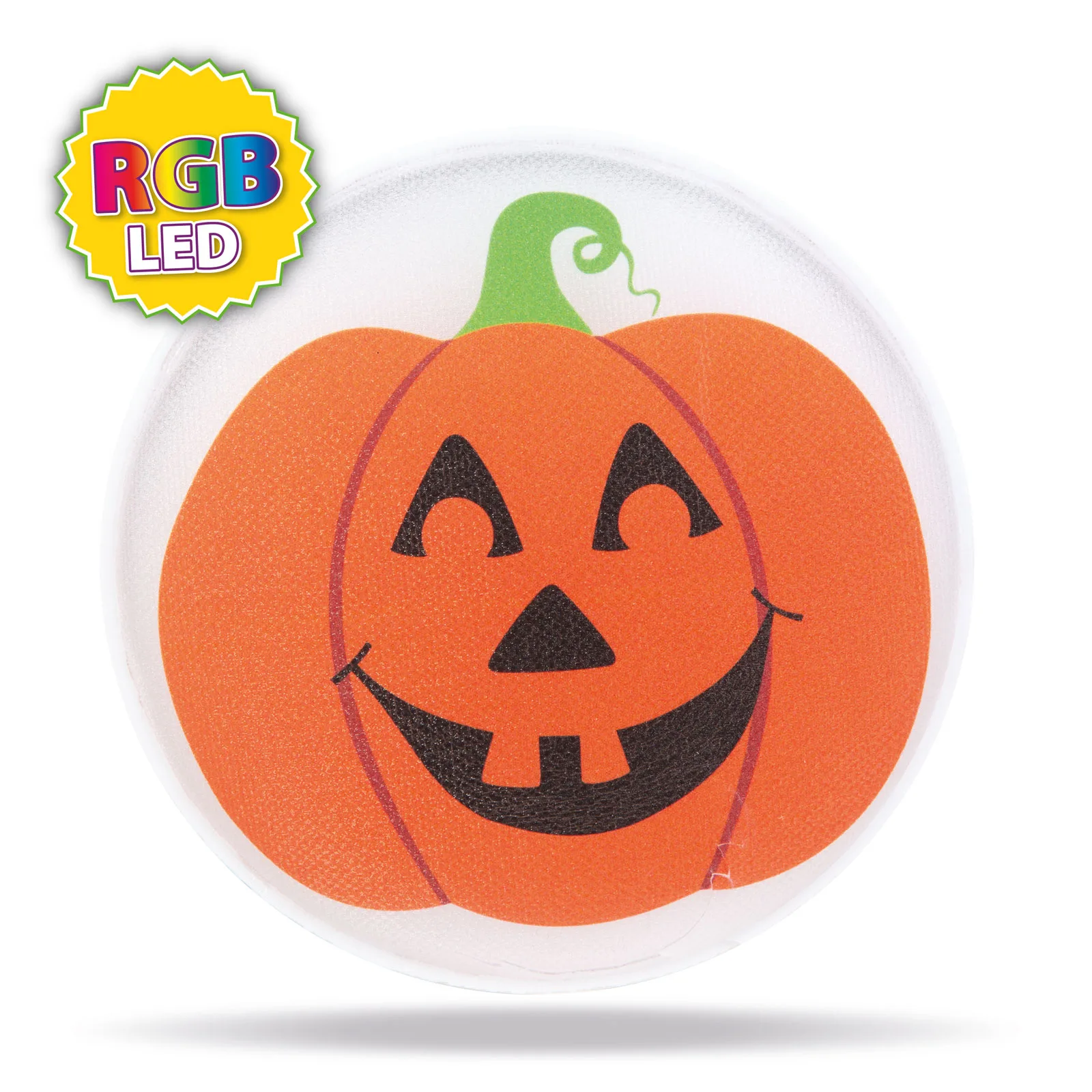 Halloweenska LED dekorácia - RGB LED - tekvica - samolepiaca - 12 x 4 cm – Obrázok 2