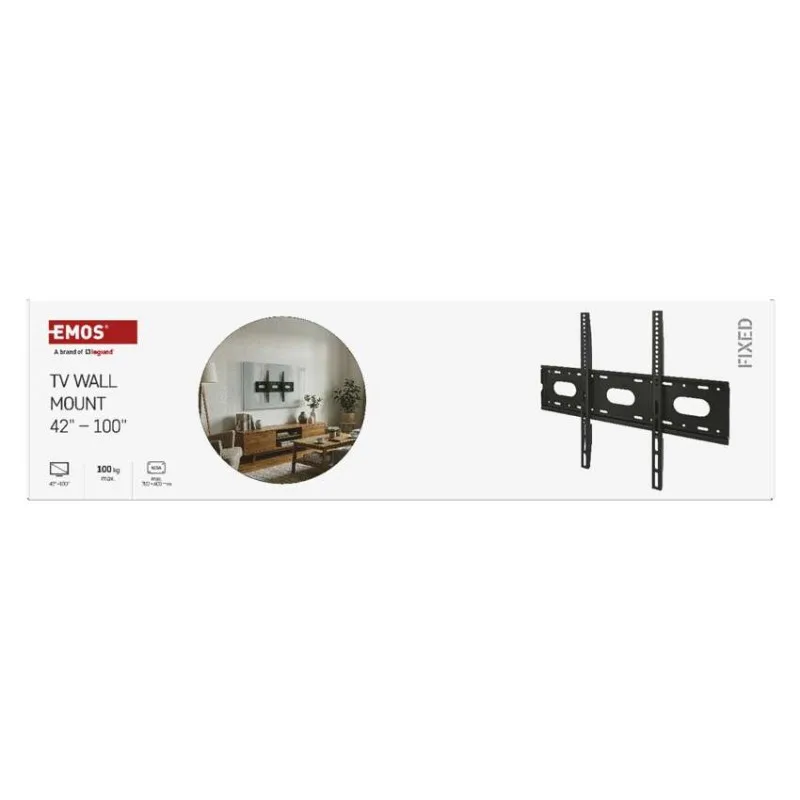 Pevný nástenný TV držiak 42–100" (107–254 cm) – Obrázok 10