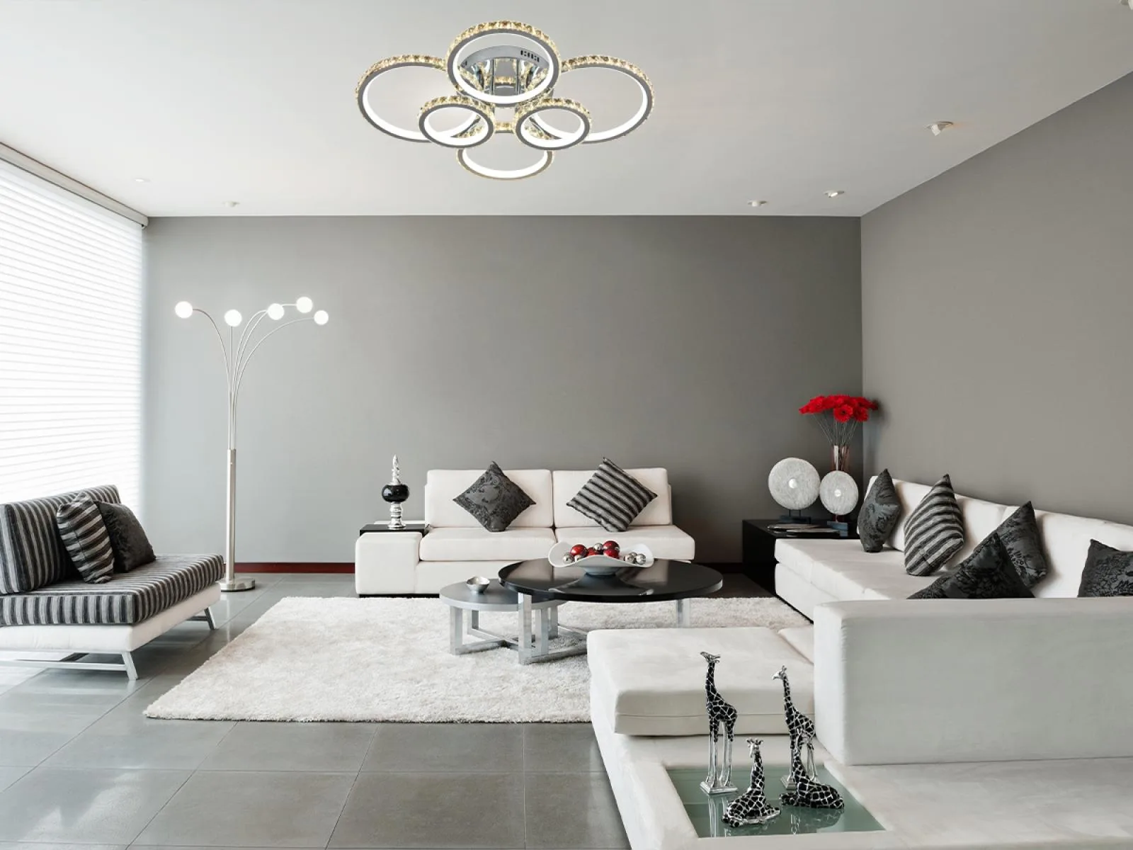 LED stropné svietidlo + diaľkový ovládač 205W - J2301/CH – Obrázok 5