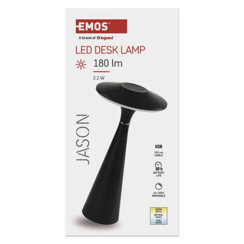 LED stolná lampa JASON, dobíjacia – Obrázok 11