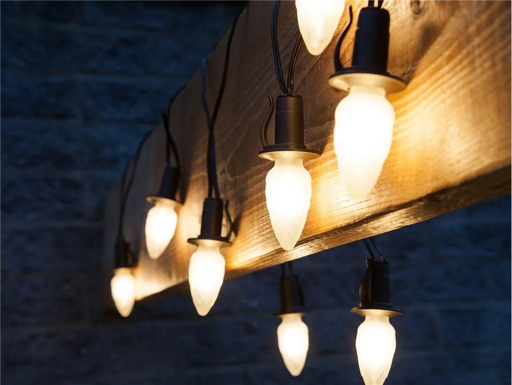 Vonkajšia súprava LED Filament Šiška biela, možnosť predĺženia, čierne káble + napájací transformátor – Obrázok 10