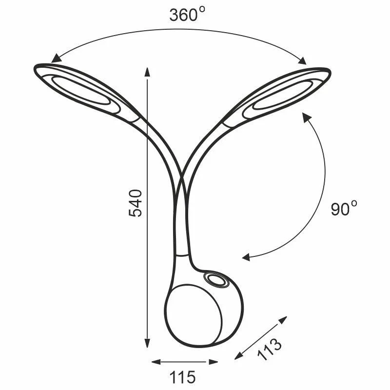 LED stolná lampa EMILY 7W stmievateľná + RBG - DL3401/W – Obrázok 3