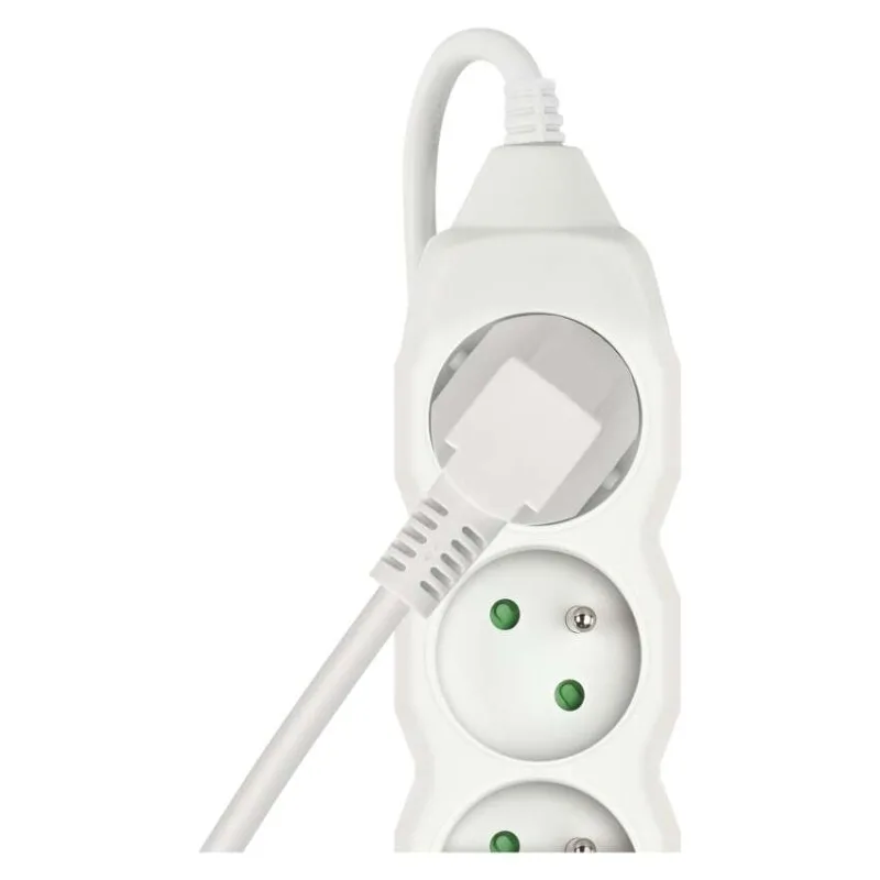 Predlžovací kábel 5 m / 3 zásuvky / biely / PVC / 1,5 mm2 – Obrázok 8