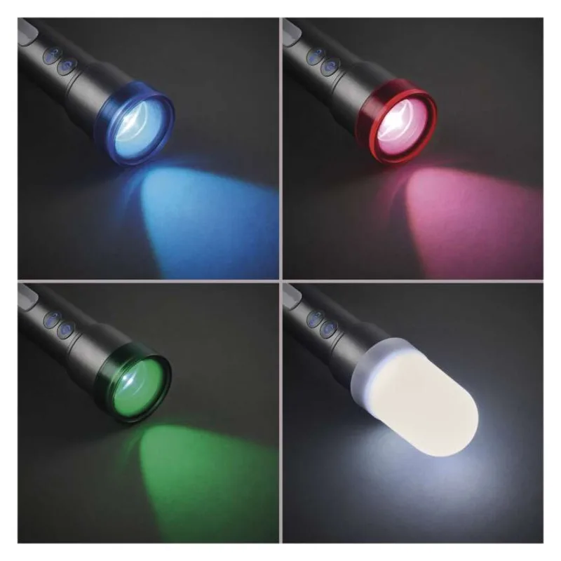 LED nabíjacie ručné kovové svietidlo, 600 lm, 1 200 mAh – Obrázok 19
