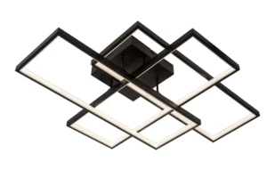 LOKERO - Zapustené stropné svetlo - LED stmenné. - CCT - 1x60W 2700K/4000K - čierna