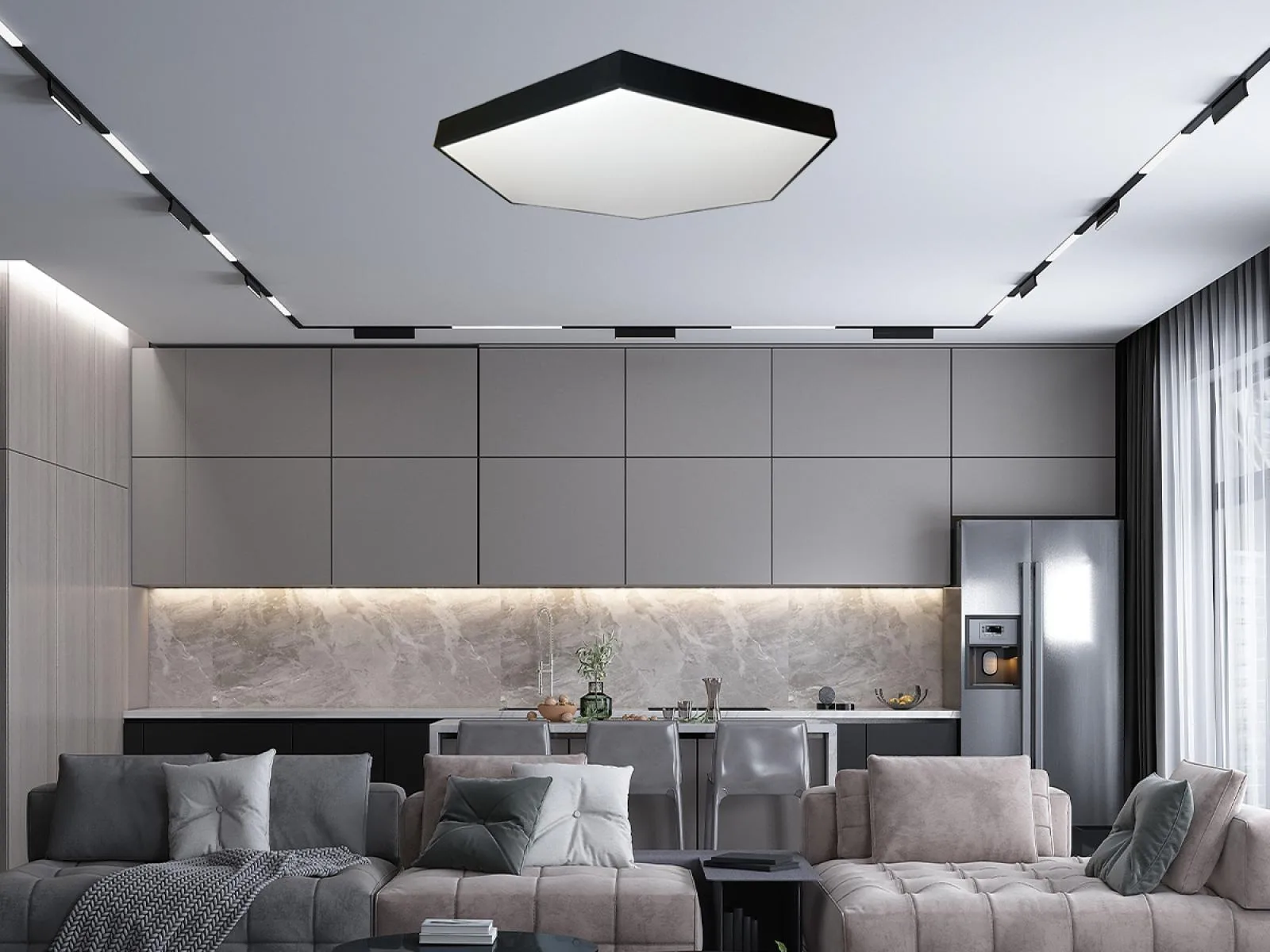 LED stropný luster 100W / 4000K - LCL7323 – Obrázok 4