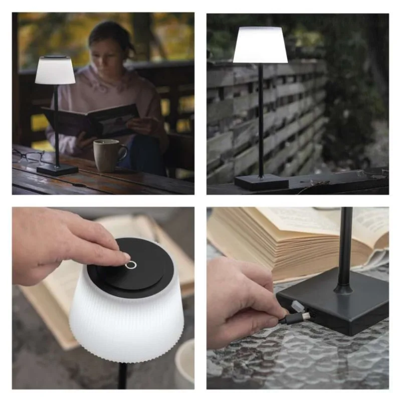 LED stolná lampa KATIE, dobíjacia, čierna – Obrázok 20