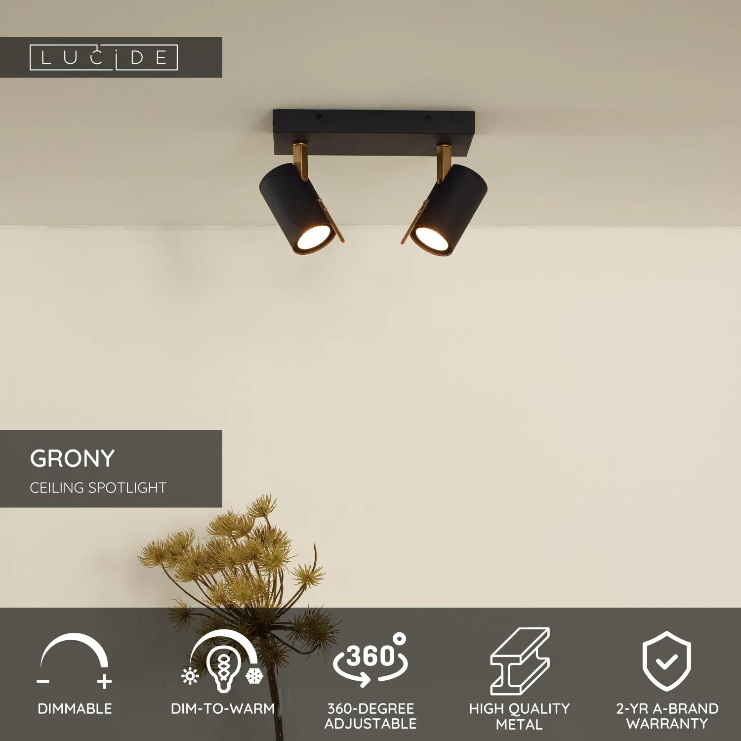 GRONY - Stropné reflektory - LED Slabé na teplé - GU10 – Obrázok 8