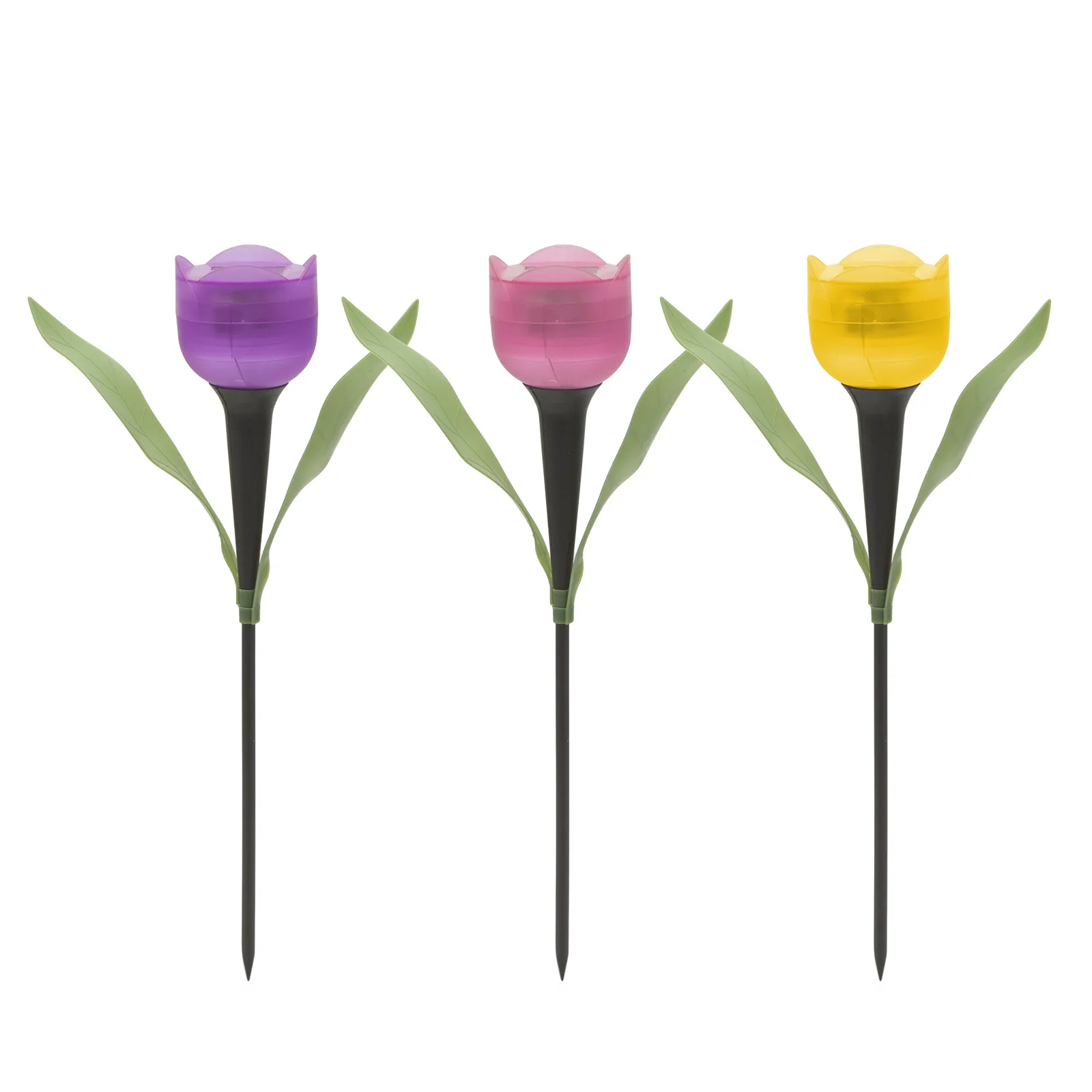 LED solárna lampa v tvare tulipánu – Obrázok 3