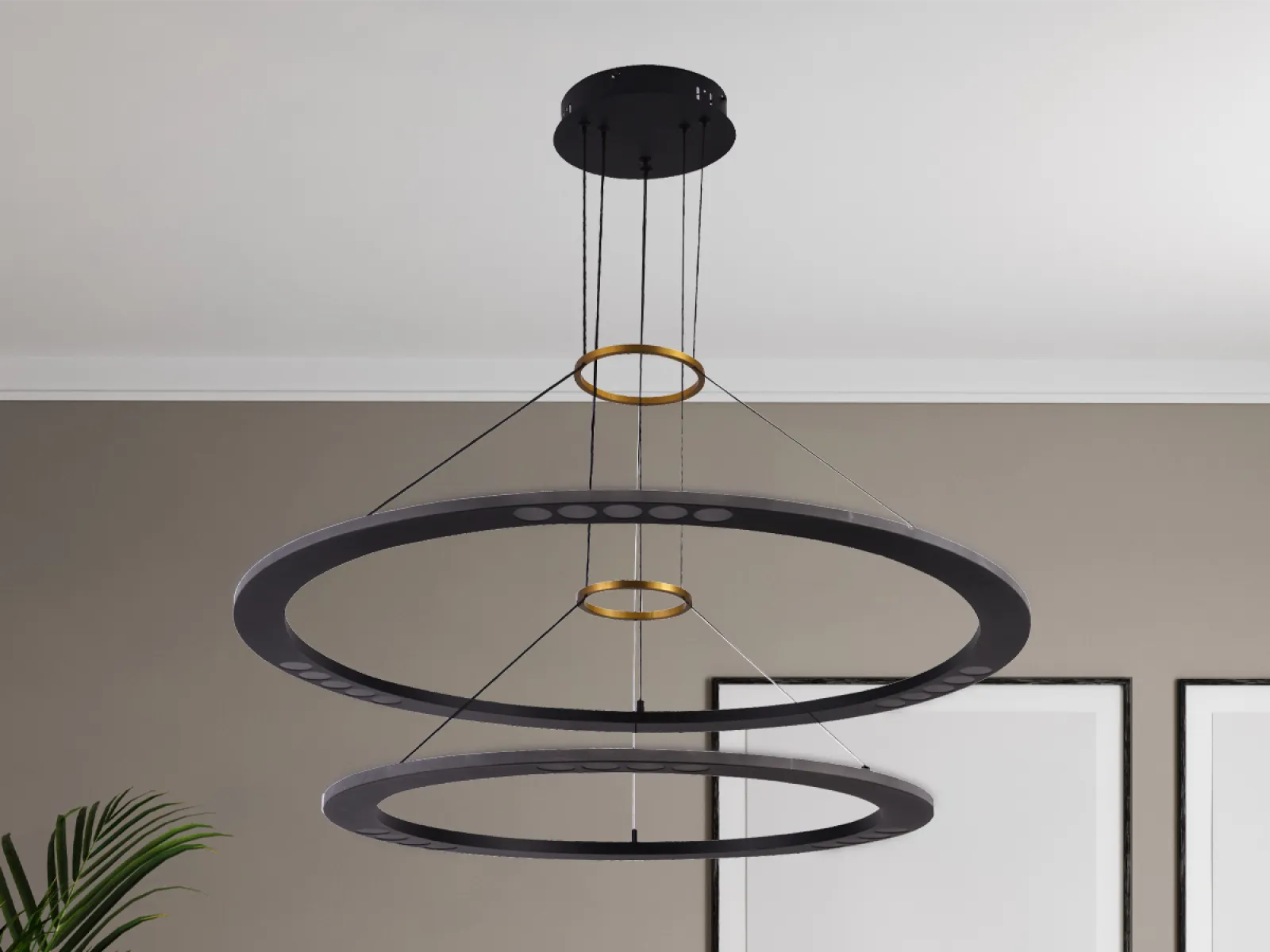LED závesné svietidlo na lanku + diaľkový ovládač 90W - J7302/B