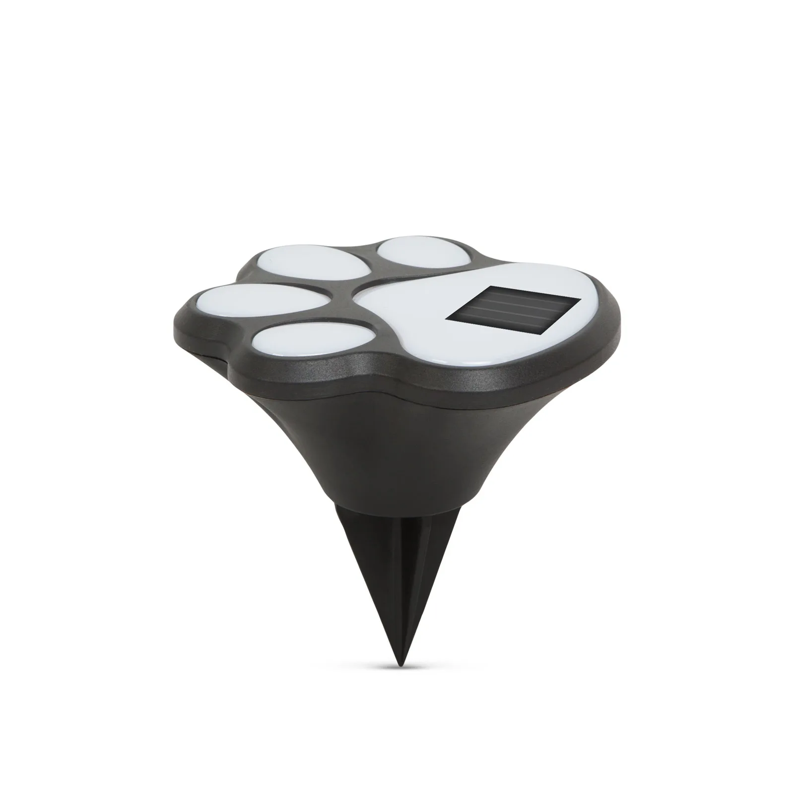 LED solárna lampa - psia labka , zapichovacia - plast - čierna