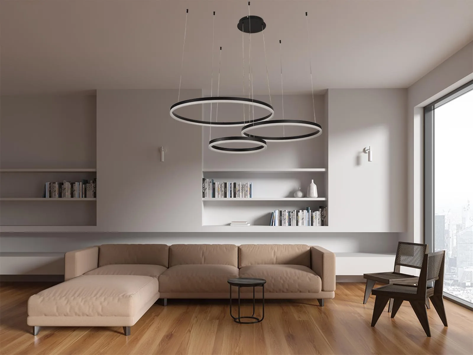 LED závesné svietidlo s diaľkovým ovládačom 125W – Obrázok 5