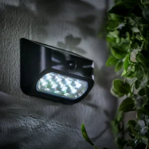 Solárne svietidlo s pohybovým senzorom – 14 x 6,5 x 10 cm – 8 x SMD LED