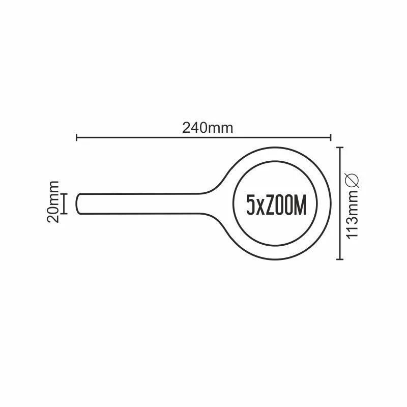 Lupa 5 x ZOOM s LED podsvietením - LM102 – Obrázok 6
