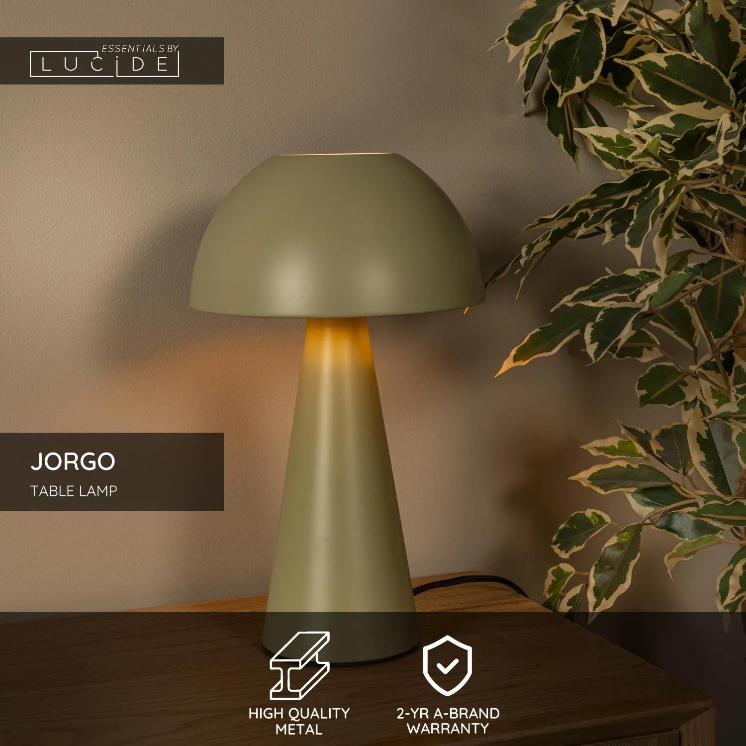 JORGO - Stolná lampa - Ø 20 cm - 1xE27 – Obrázok 3