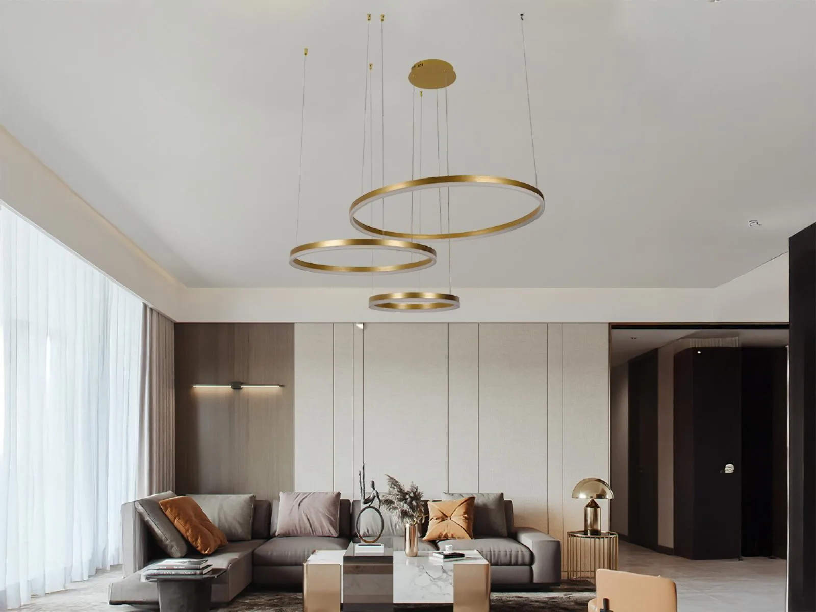 LED závesné svietidlo s diaľkovým ovládačom 125W – Obrázok 34