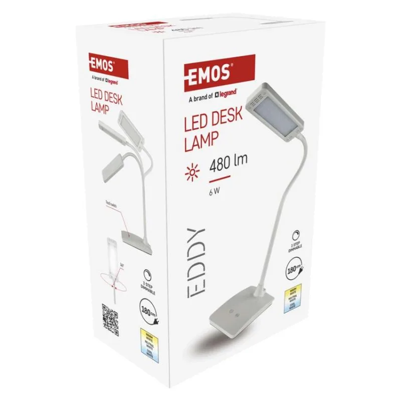 LED stolná lampa Eddy, biela – Obrázok 11