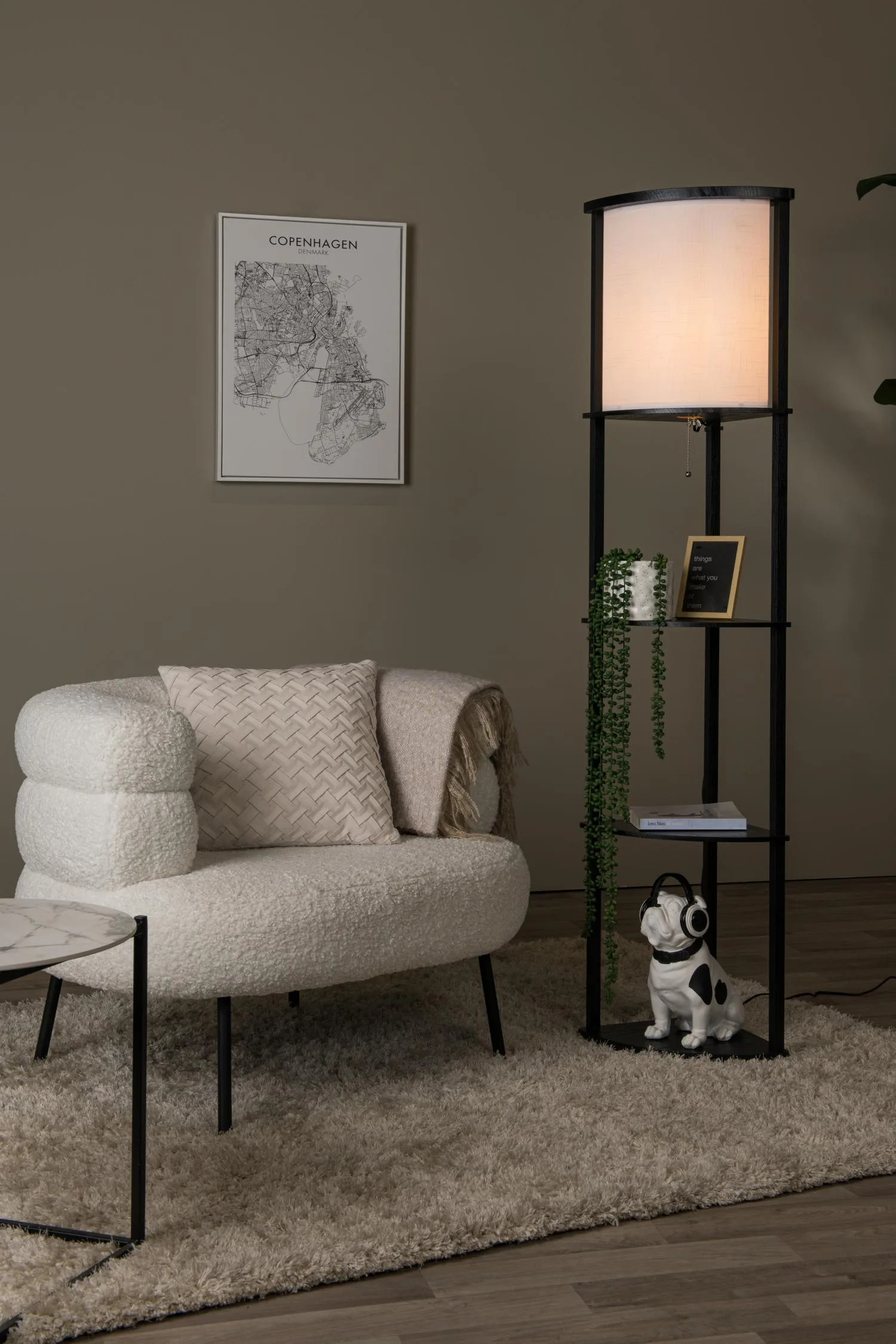 MENNO – Stojaca lampa – 1xE27 – Čierna – Obrázok 4