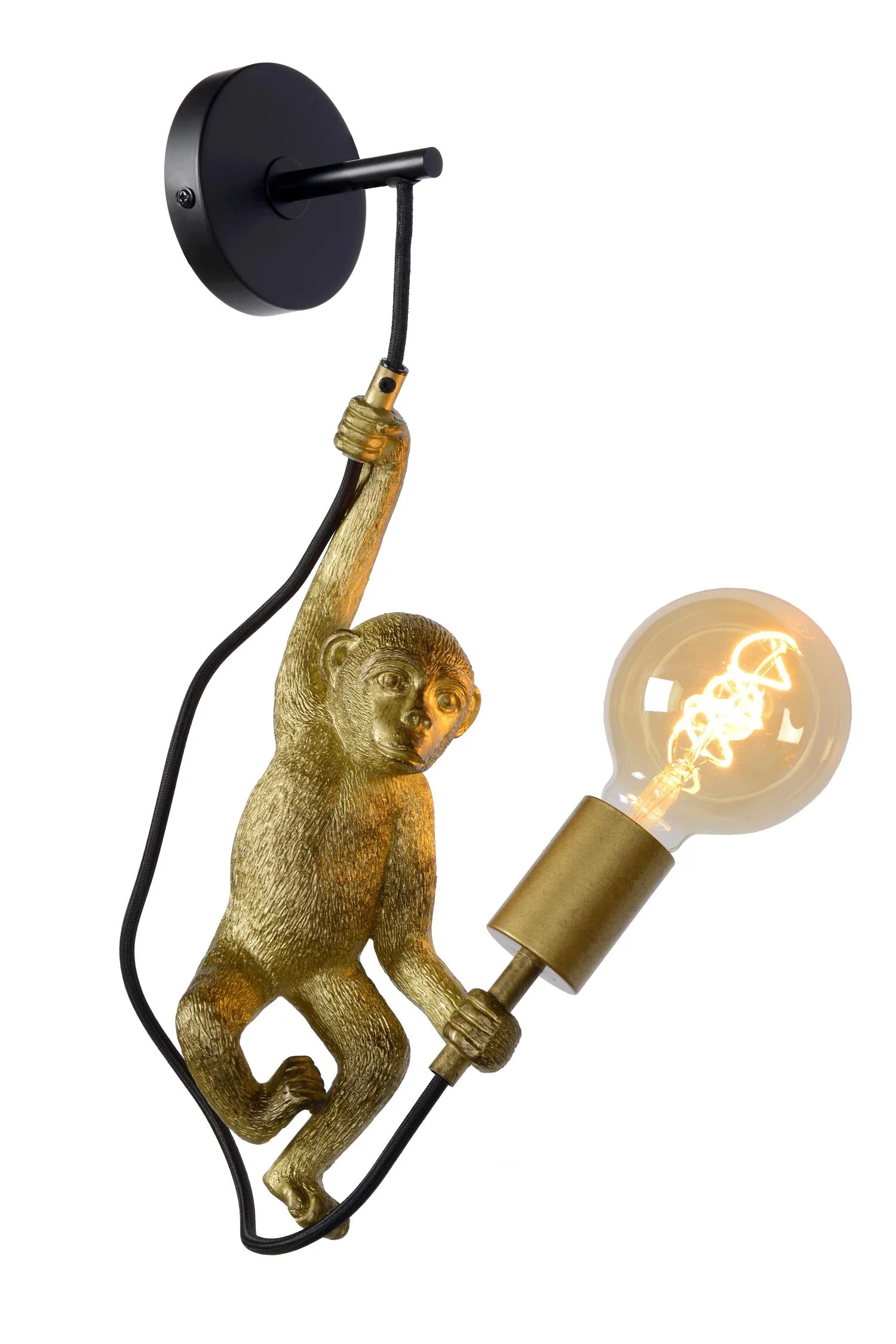 EXTRAVAGANZA CHIMP – Nástenná lampa – 1xE27 – Čierna