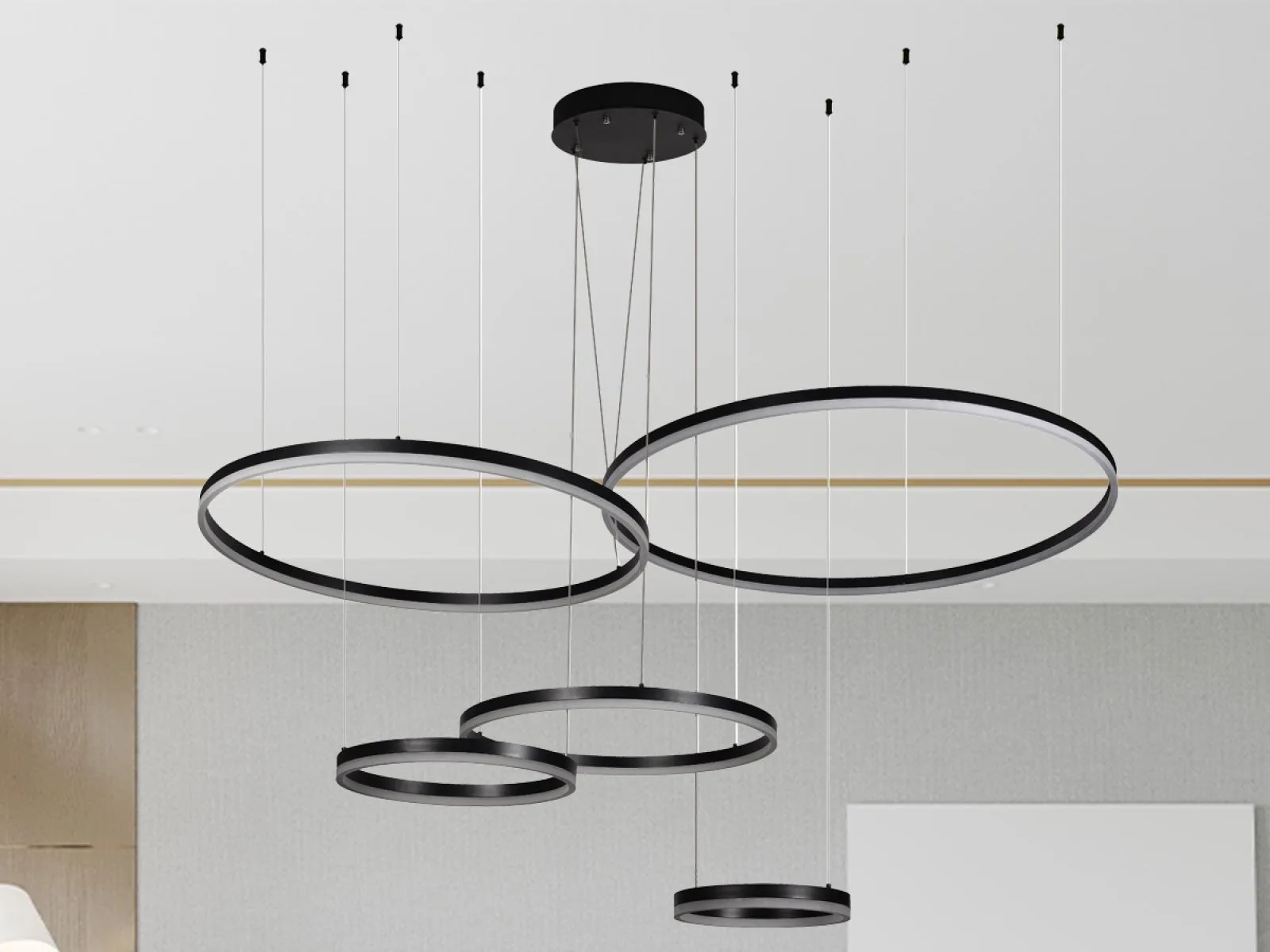 LED závesné svietidlo s diaľkovým ovládačom 220W – Obrázok 14
