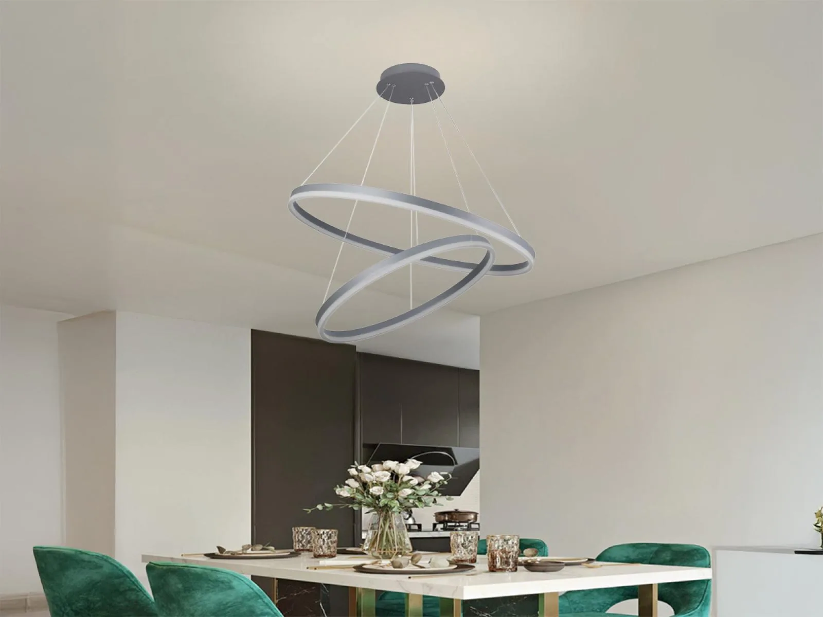 LED visiace svietidlo + diaľkový ovládač 100W - J4311/S – Obrázok 5