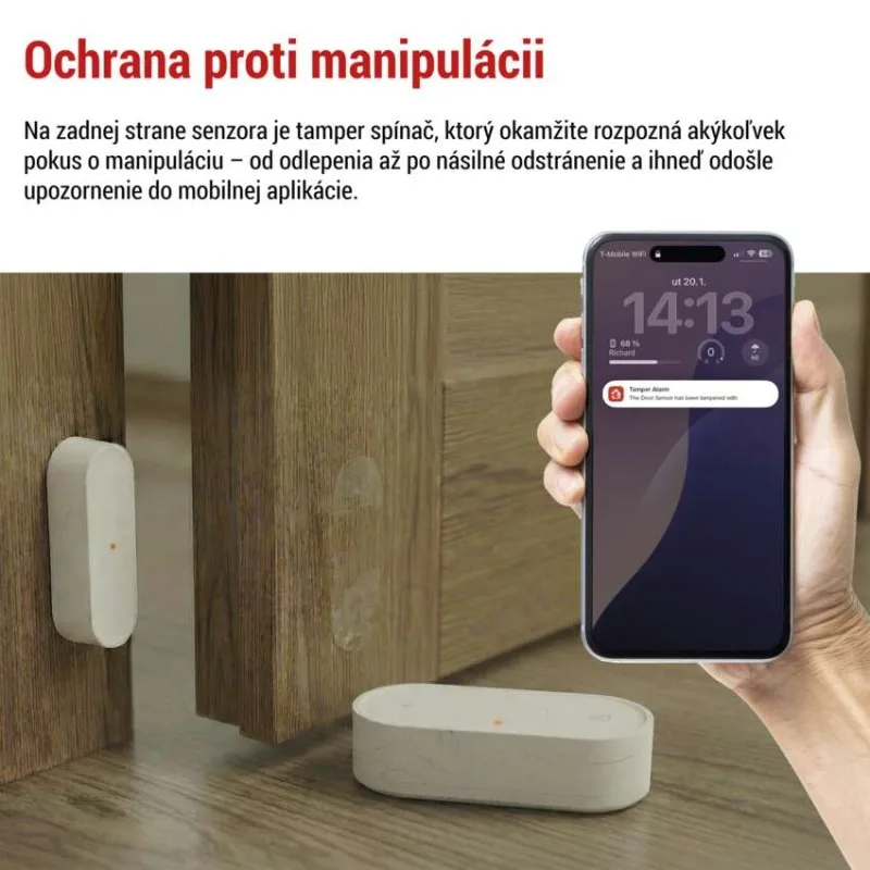 GoSmart bezdrôtový snímač dverí IP-2011Z, ZigBee – Obrázok 7