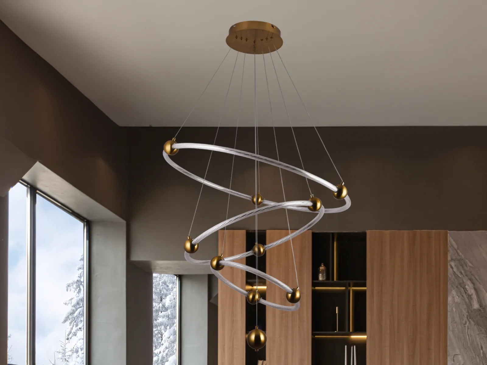LED závesná lampa + diaľkový ovládač 45W - J4361/G