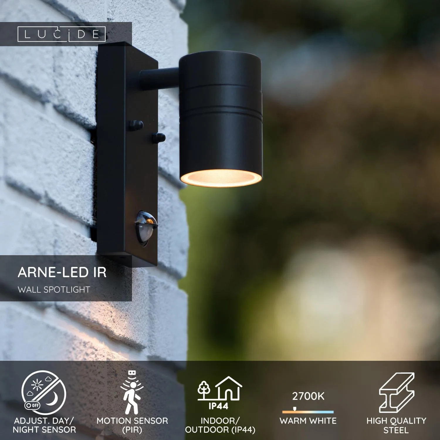 ARNE-LED IR - Nástenné reflektory / Nástenné svetlo Vnútorné/vonkajšie - Ø 6,3 cm - LED - GU10 – Obrázok 6