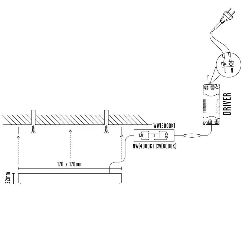 LED prisadený panel 12W / PSSF / SMD / CCT / WH - LPL433 – Obrázok 2