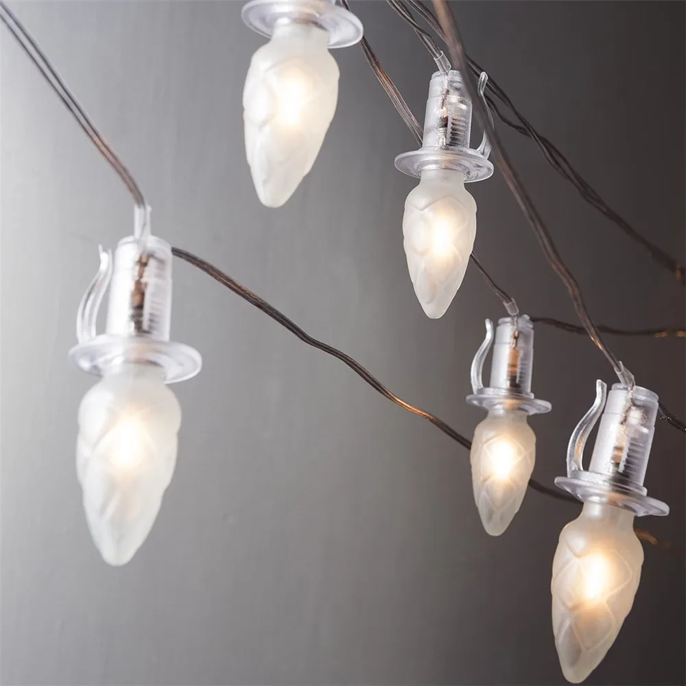 Vonkajšia sada LED Filament „Šiška“ – biela, s možnosťou predĺženia, priehľadné káble + napájací transformátor – Obrázok 2