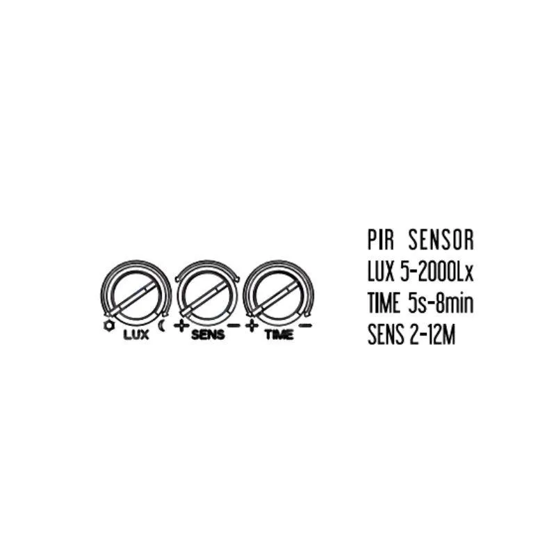 Vonkajší čierny LED reflektor s PIR senzorom 24W / 3000K / 4000K / 6000K - LFX025 – Obrázok 10