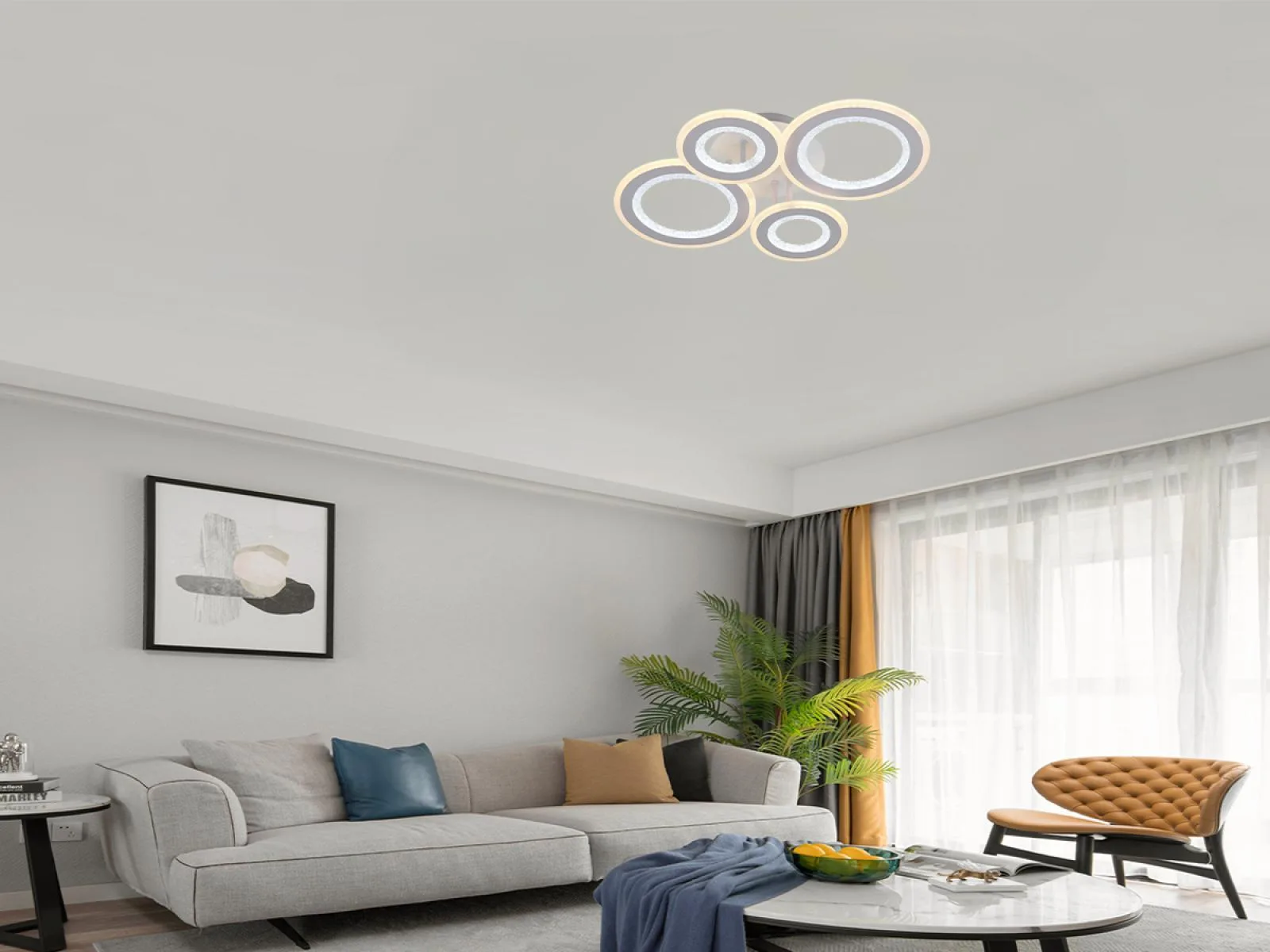 LED stropné svietidlo s diaľkovým ovládačom 100W - J3346/W – Obrázok 4