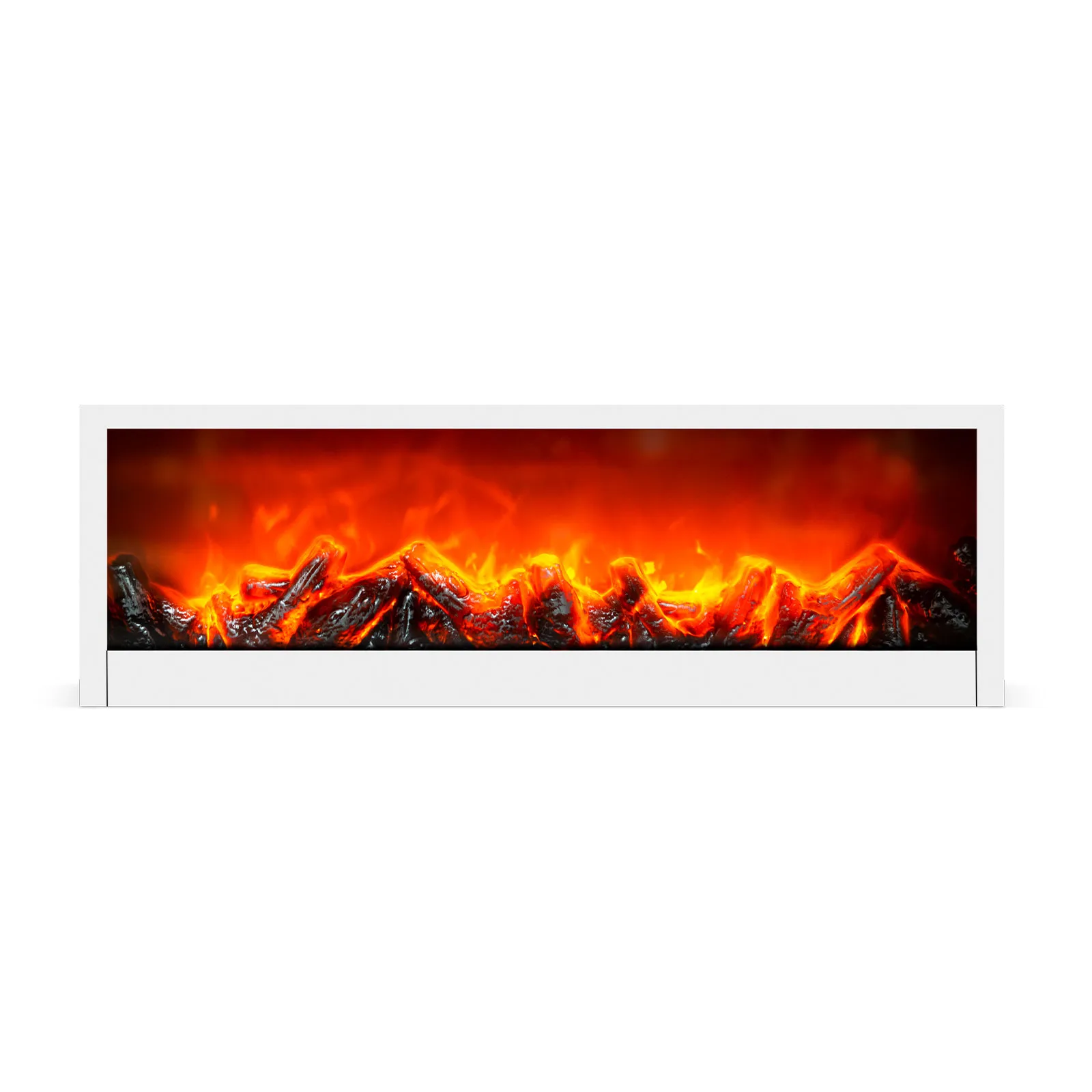 Krb s LED plameňom - biela - na batérie / USB - 60 x 10 x 20 cm – Obrázok 2