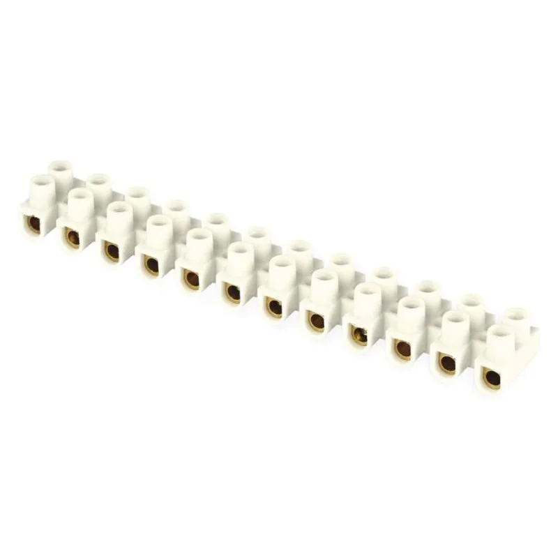 Skrutková svorkovnica 12× 4–6mm2, 450 V, biela