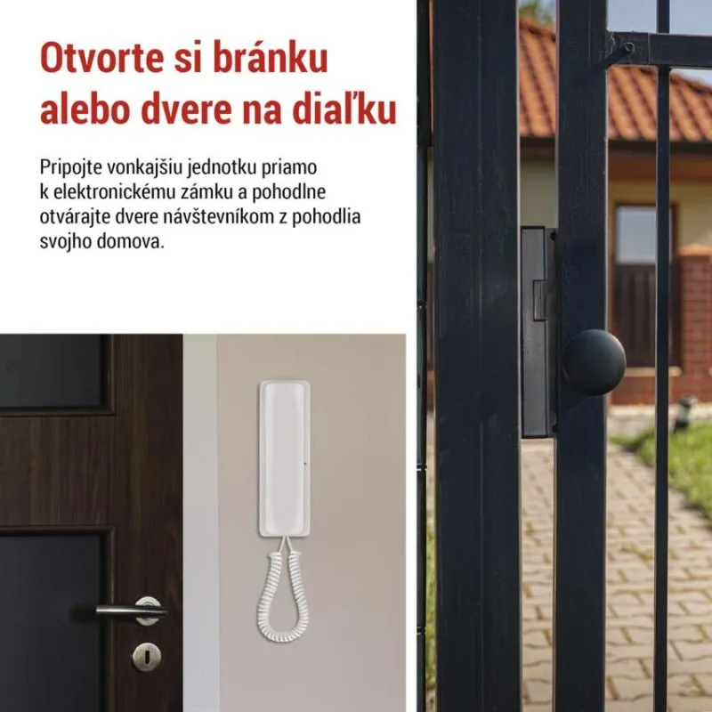 Bezdrôtová sada domáceho audio vrátnika H1088, 1 účastník – Obrázok 5